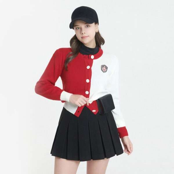 ウール混紡ピンタックフプリーツスカート - 画像 (3)