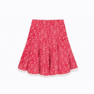 PAISLEY SWING SKIRT_RED