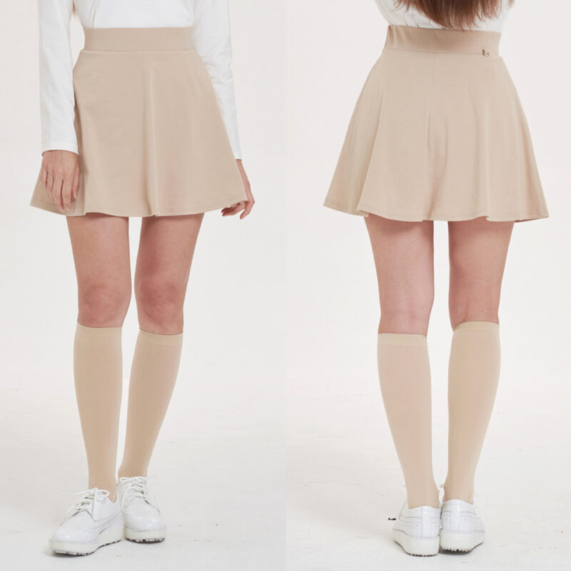 ボカシコットンスパンフレアスカート