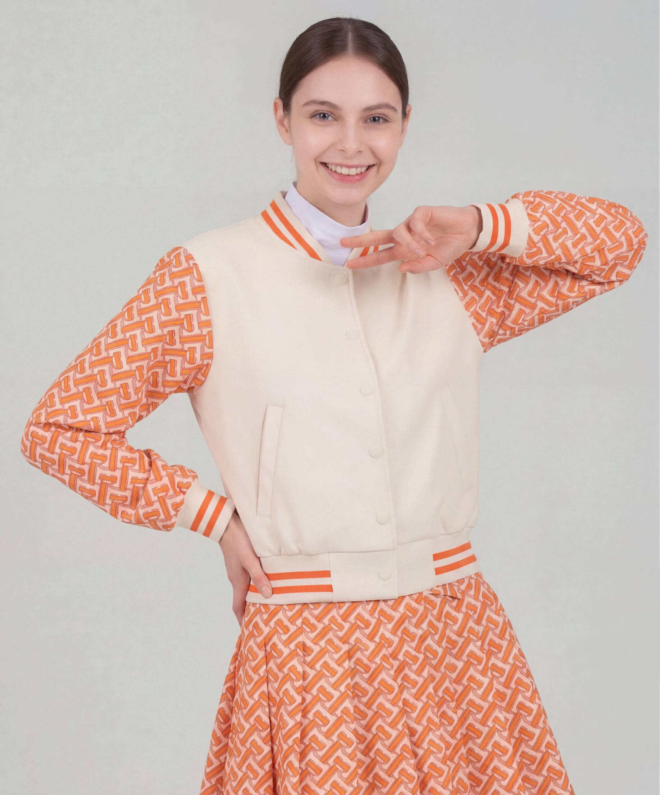 ジオメトリックパターン プリーツスカート セットアップ 予約商品 27日入荷 - 画像 (3)