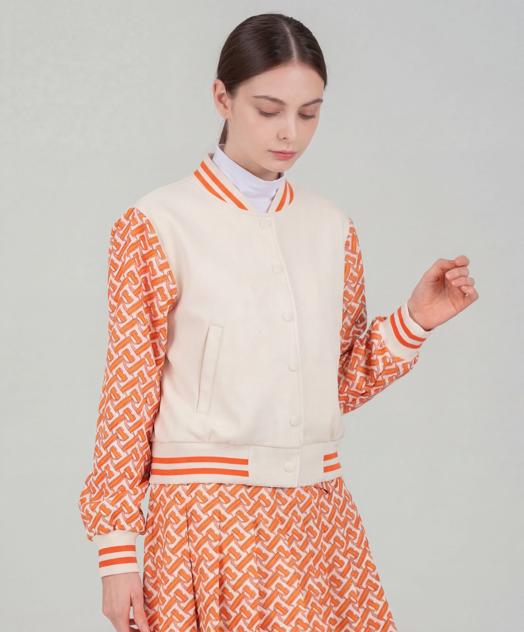 ジオメトリックパターン プリーツスカート セットアップ 予約商品 27日入荷