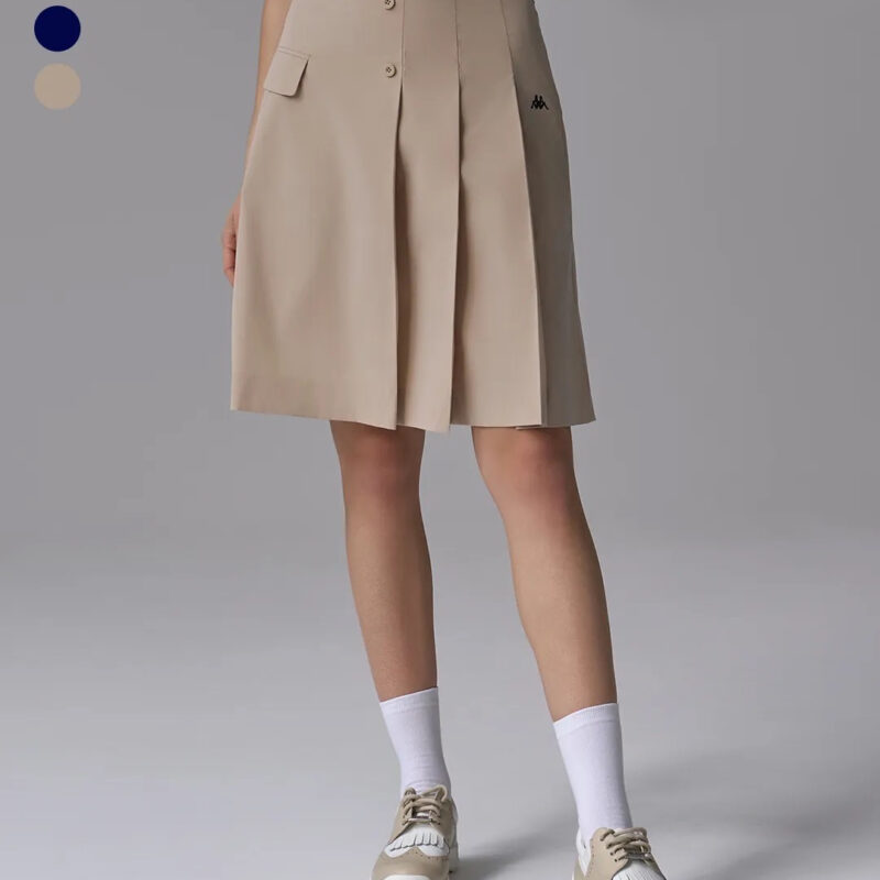 ラップ風プリーツスカート インナーパンツ付き